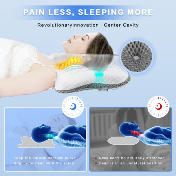 Almohada cervical ortopédica para aliviar el dolor y mejorar el sueño - Imagen 5