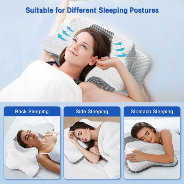 Almohada cervical ortopédica para aliviar el dolor y mejorar el sueño - Imagen 4