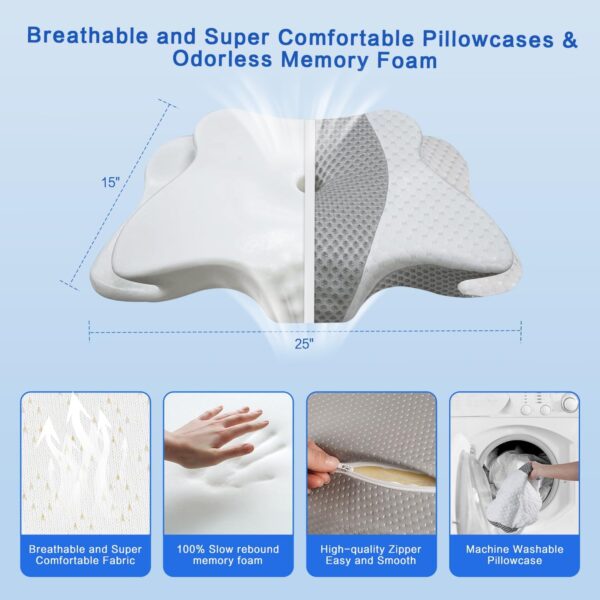 Almohada cervical ortopédica para aliviar el dolor y mejorar el sueño - Imagen 2