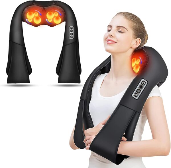 AERLANG Shiatsu 4D: Masajeador profundo con calor. Alivio de cuello, espalda y hombros. - Imagen 8